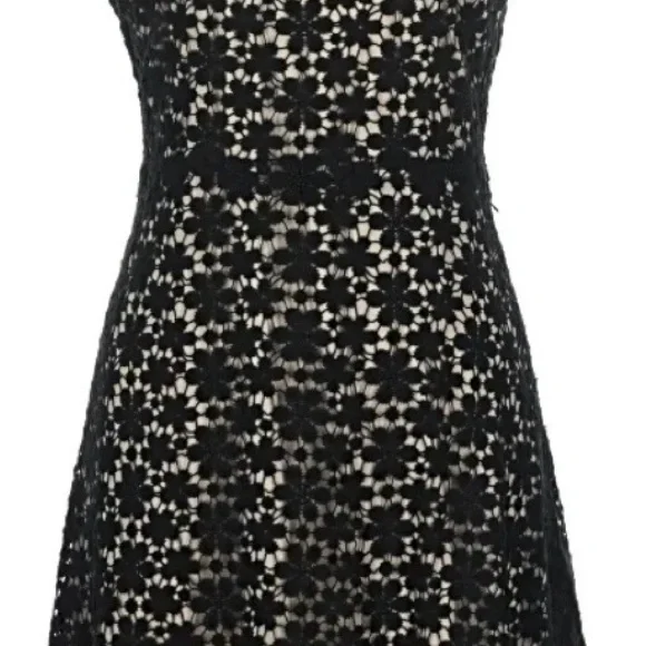 Elie Tahari Black Floral Lace Midi Dress - Picture 1 of 5